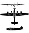 B-24 em três vistas